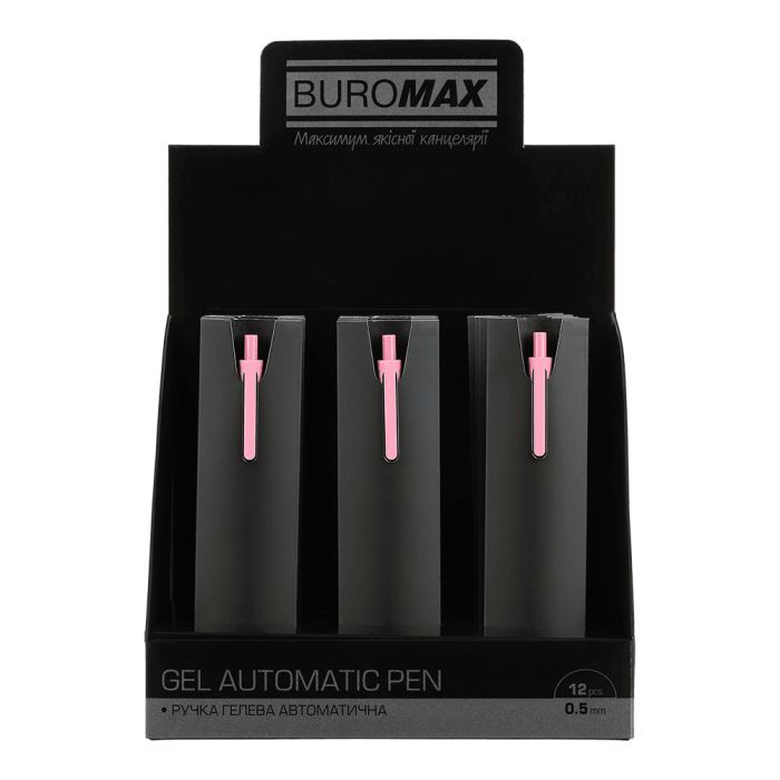Ручка гелева Buromax автоматична SILK, 0,5 мм, сині чорнила, синя (BM.83100-02) зображення 5