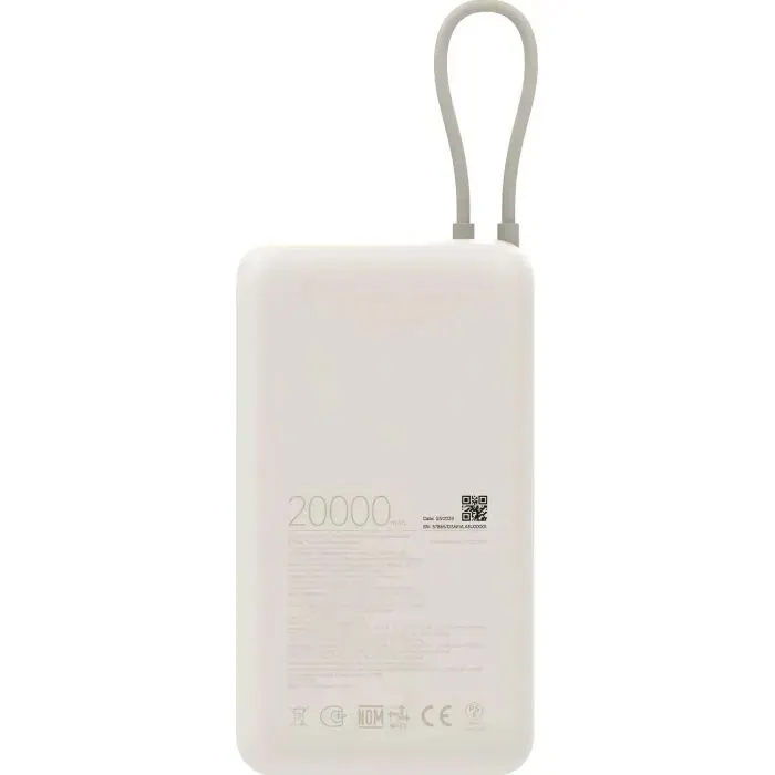 Батарея универсальная Xiaomi 20000mAh 33W Integrated Cable Oak Bark (BHR8851GL) изображение 4