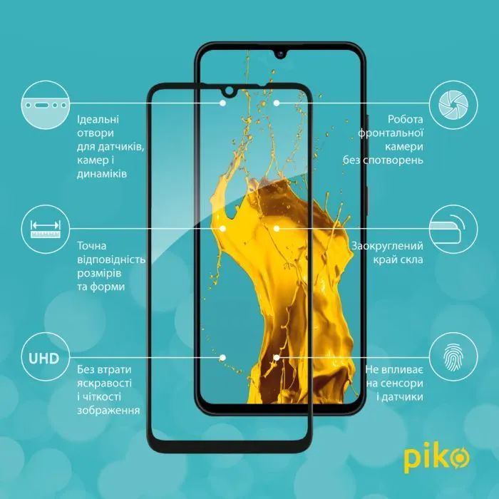 Скло захисне Piko Full Glue ESD ZTE Blade A56 Black (1283126635670) зображення 3