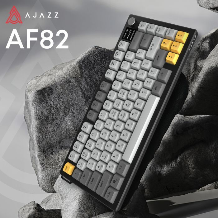 Клавіатура Ajazz AF82 Wireless/Bluetooth/USB UA Black/White (AF82-BW) зображення 5