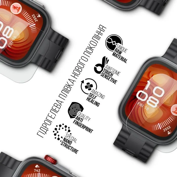 Пленка защитная Armorstandart hydrogel Huawei Watch Fit 5 Pro 6 pcs (ARM93579) изображение 2