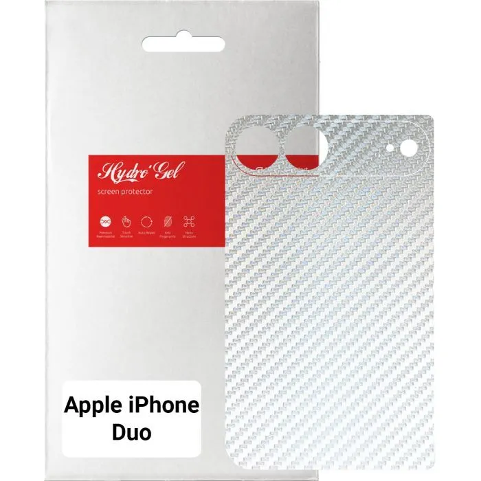 Пленка защитная Armorstandart Back Film Carbone Silver Apple iPhone Duo (ARM94249)