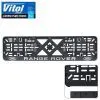 Рамка номерного знака Vitol з рельєфним написом RANGE ROVER (RN-VCH-15650-SR-RR)