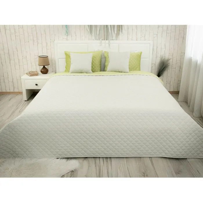 Покривало Руно Olive Green ромб велюр 220х240 (330.55_Olive Green ромб) зображення 2