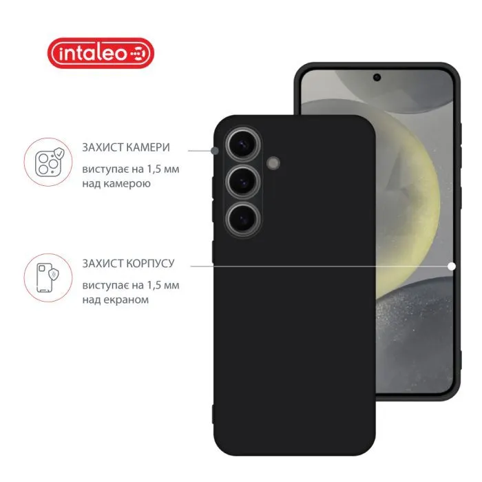 Чохол до мобільного телефона Intaleo Silicone Samsung Galaxy S24 Plus Black (1283126600388) зображення 3