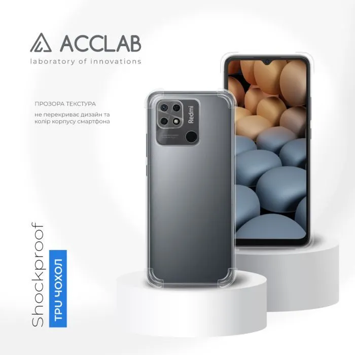 Чохол до мобільного телефона ACCLAB ShockProof Xiaomi Redmi 10C Transparent (1283126554094) зображення 4