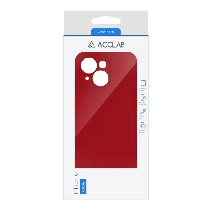 Чохол до мобільного телефона ACCLAB SoftShell Apple iPhone 15 Red (1283126586378) зображення 2