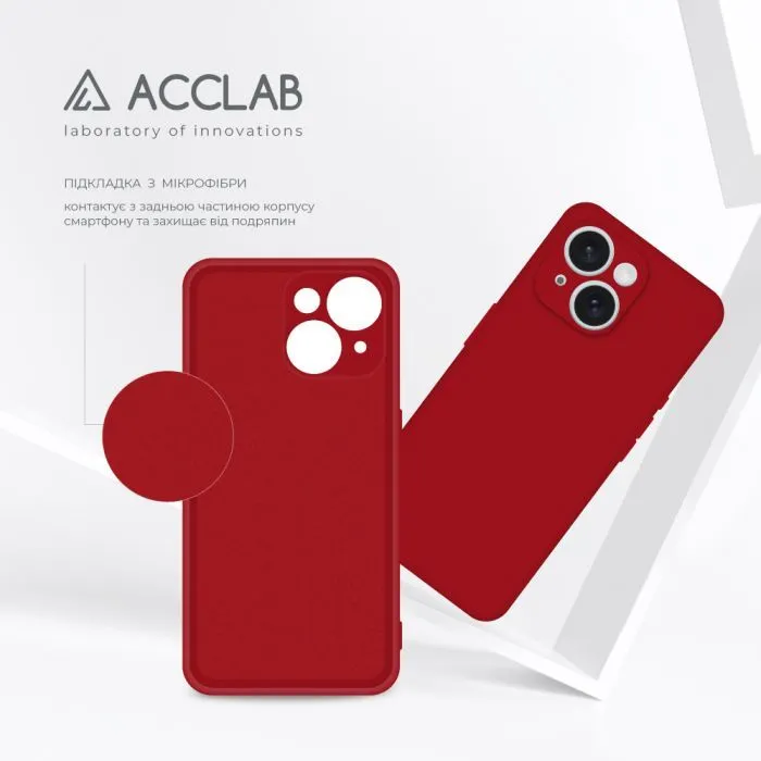 Чохол до мобільного телефона ACCLAB SoftShell Apple iPhone 15 Red (1283126586378) зображення 5