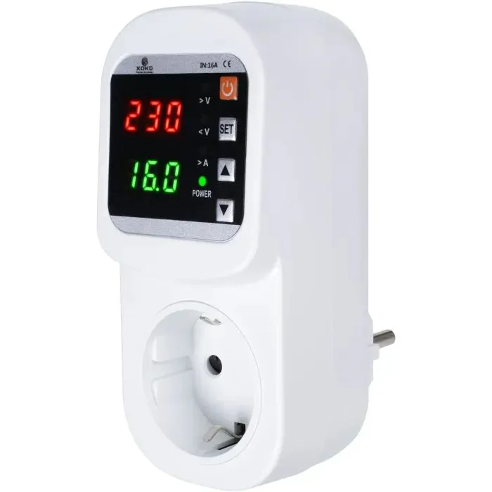 Реле напруги XoKo SP-P16 SafePlug, 16A, 3680W (SP-P16)
