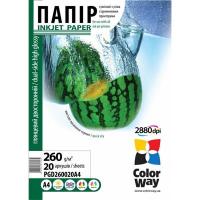 Фотобумага ColorWay A4 (ПГД260-20) (PGD260020A4)