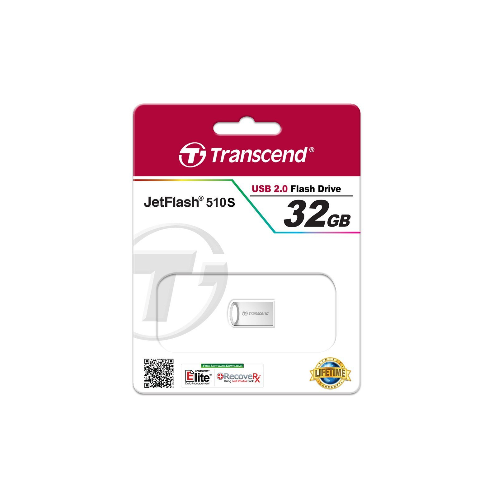 USB флеш накопичувач Transcend JetFlash 510, Silver Plating (TS32GJF510S) зображення 4