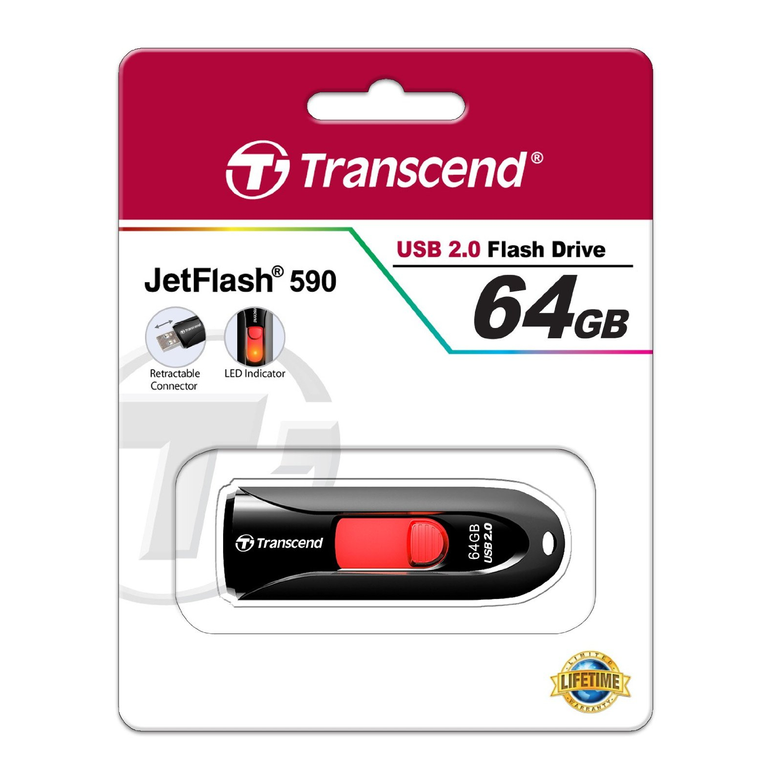 USB флеш накопичувач Transcend 32GB JetFlash 590 USB 2.0 (TS32GJF590K) зображення 5