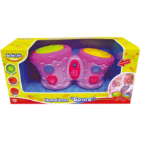 Музыкальная игрушка BeBeLino Барабаны Бонго розовые (укр.яз) (57032-1)
