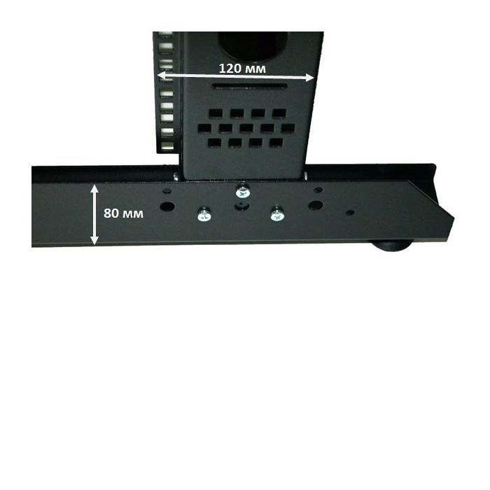 Стойка CMS двухрамная 42U глубина 560 - 810 мм (UA-OF42-D-BK) изображение 6