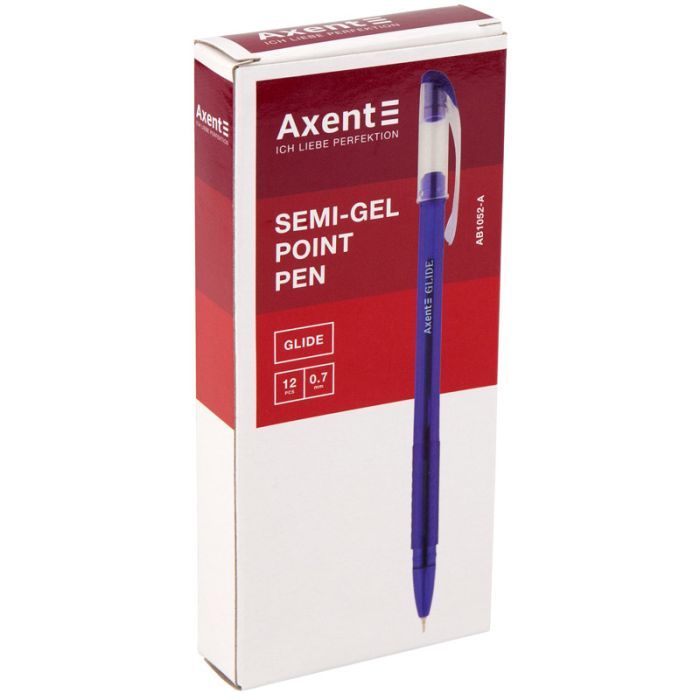 Ручка масляная Axent Glide, blue (AB1052-02-А) изображение 3