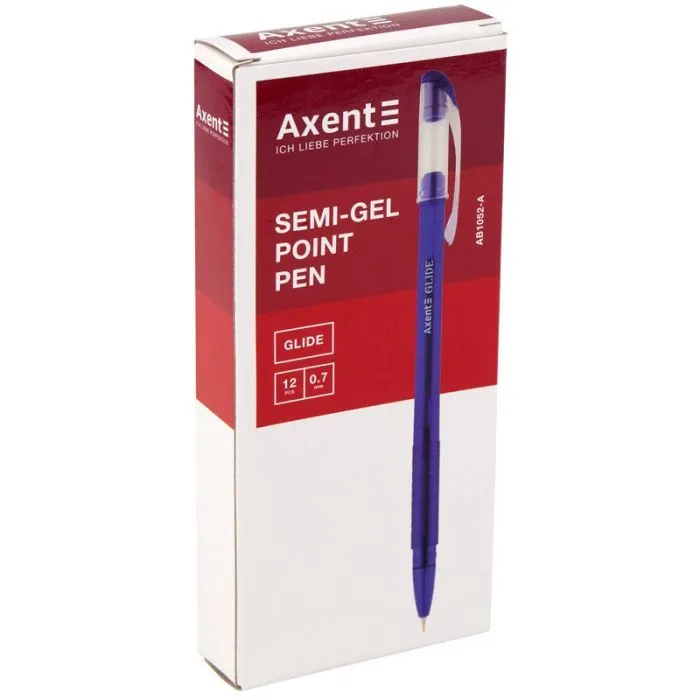 Ручка масляная Axent Glide, blue (AB1052-02-А) изображение 3
