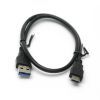 Дата кабель USB 3.0 AM to USB-C 0.5m PowerPlant (KD00AS1253)