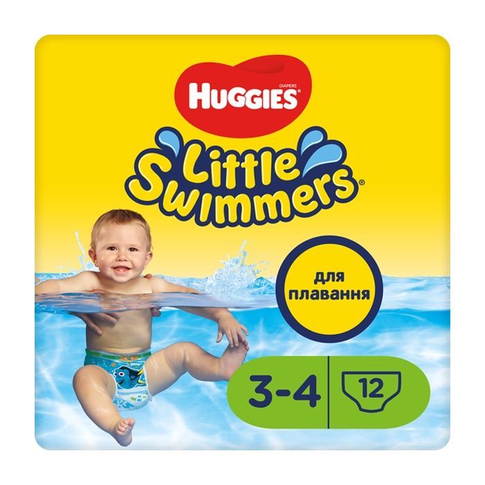Підгузки Huggies Little Swimmer 3-4 (7-15 кг) 12 шт (36000183399)