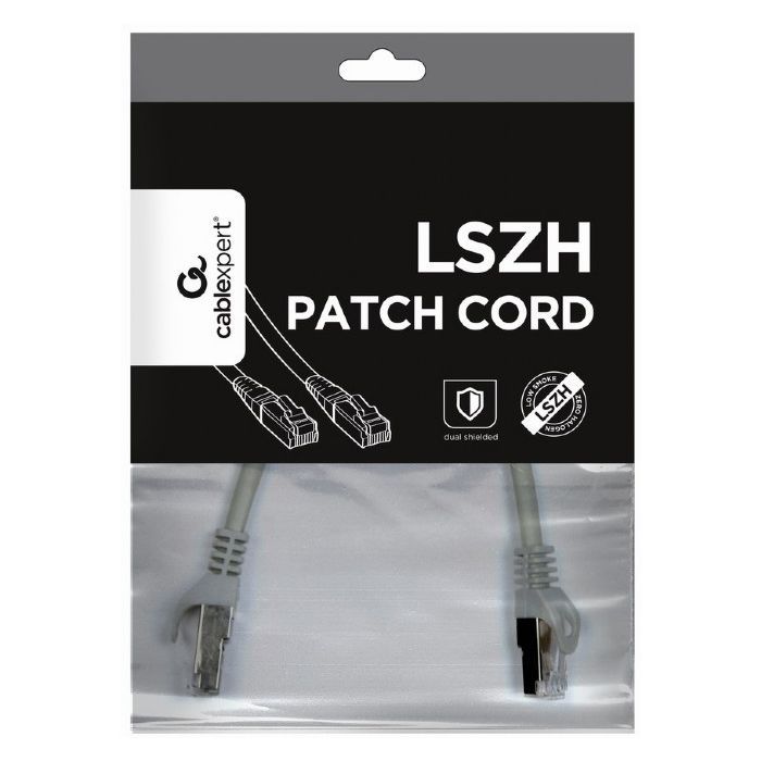 Патч-корд 0.5м S/FTP Cat 6A CU LSZH grey Cablexpert (PP6A-LSZHCU-0.5M) зображення 3