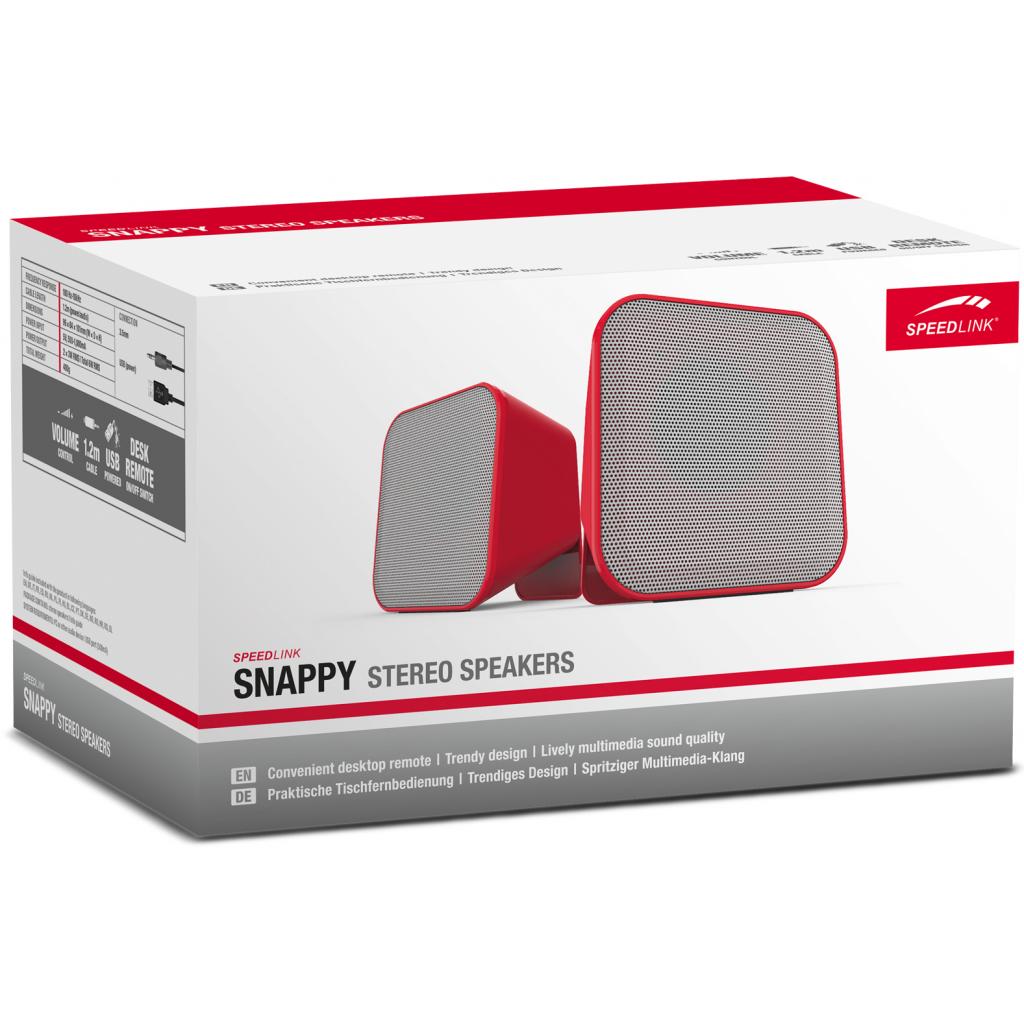 Акустическая система Speedlink SNAPPY Stereo Speakers, red-white (SL-810002-RDWE) изображение 3