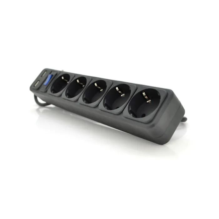 Сетевой фильтр питания Merlion 5 розеток, 1,8 м + 2*USB (B518U) изображение 2