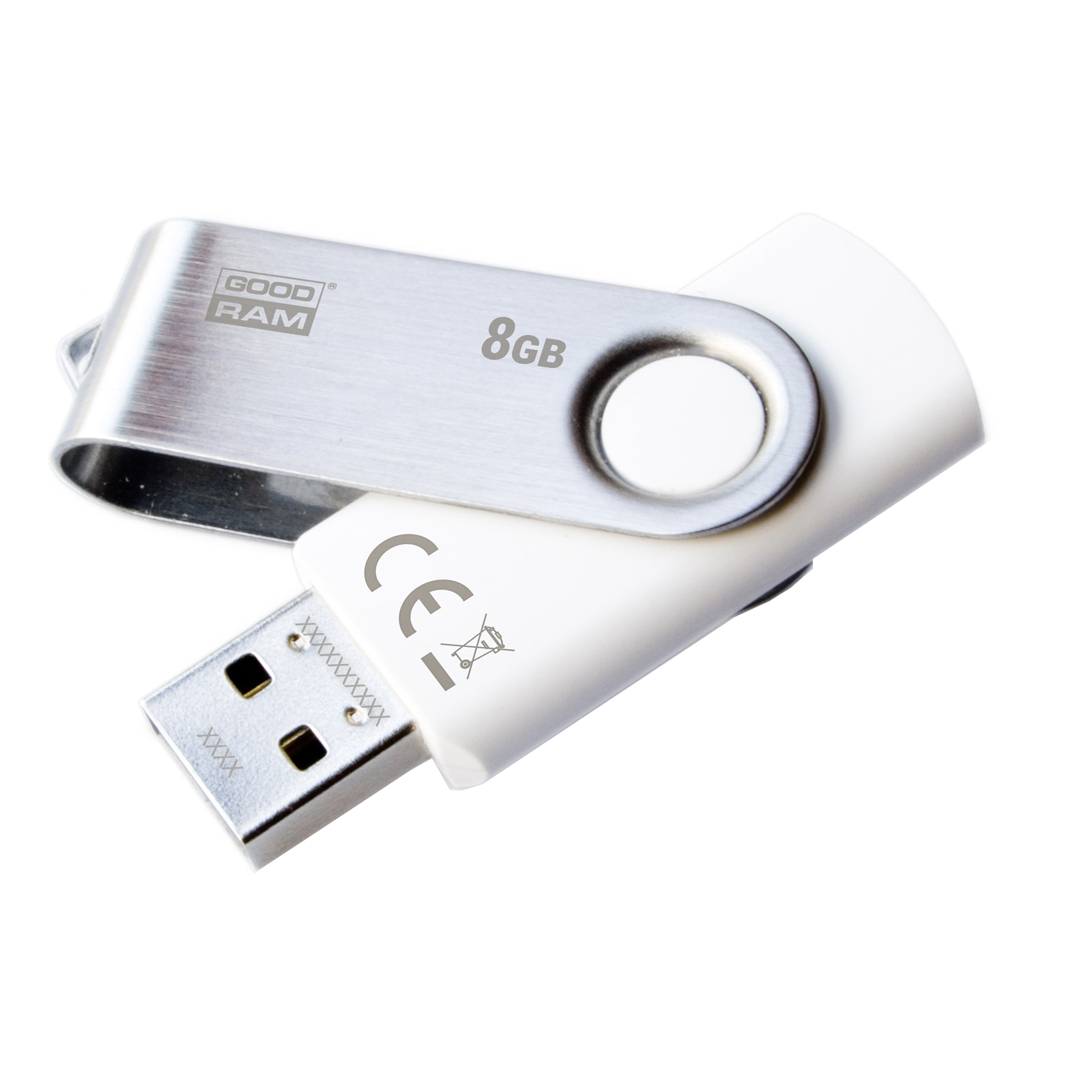 USB флеш накопичувач Goodram 8GB UTS2 White USB 2.0 (UTS2-0080W0BBB)
