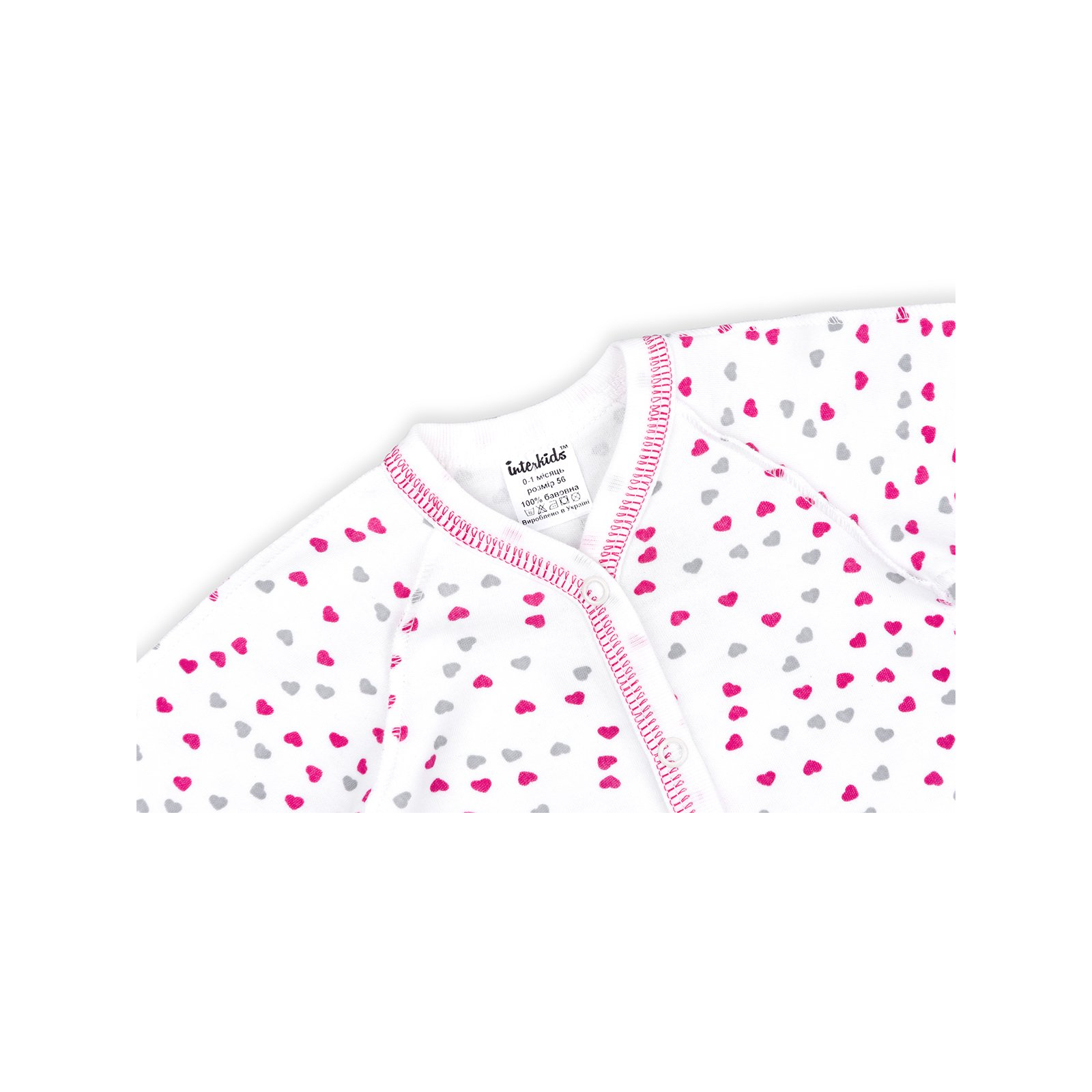 Человечек Интеркидс с сердечками (1156-62G-pink) изображение 3
