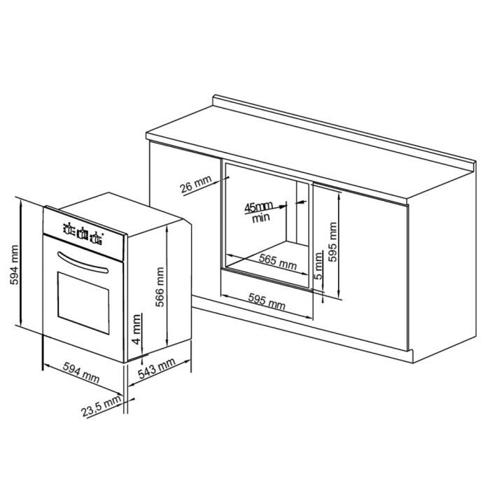 Духовой шкаф Pyramida F 85 EP IX изображение 2