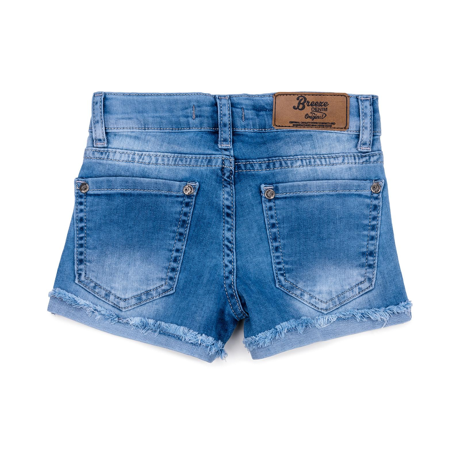 Шорти Breeze джинсові з намистинами (20139-128G-blue) зображення 2