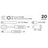 Набір інструментів Top Tools змінних головок 1/4", 3/8" 20 од. (38D520) зображення 2