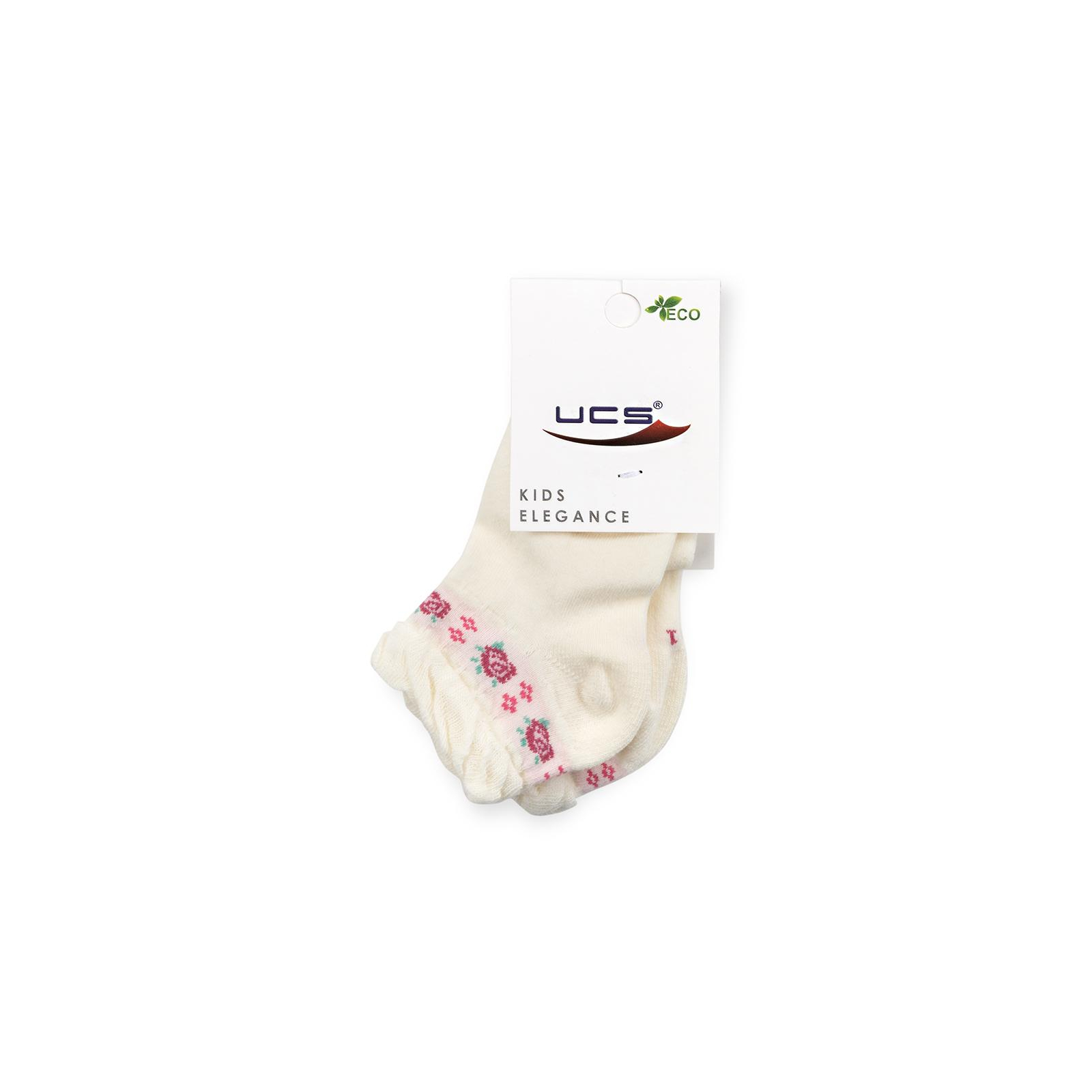 Шкарпетки дитячі UCS Socks з квіточками (M0C0101-1186-1-3G-beige) зображення 3