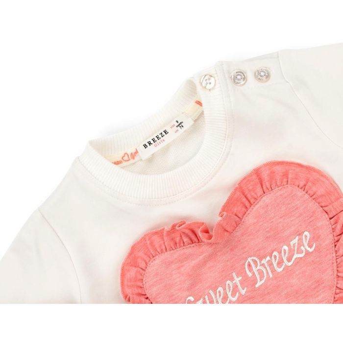 Набір дитячого одягу Breeze з сердечком і оборочкою (11261-98G-peach) зображення 7