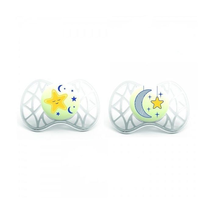 Пустышка Nuvita Air 6м+ 2 шт. светится в темноте (NV7082)
