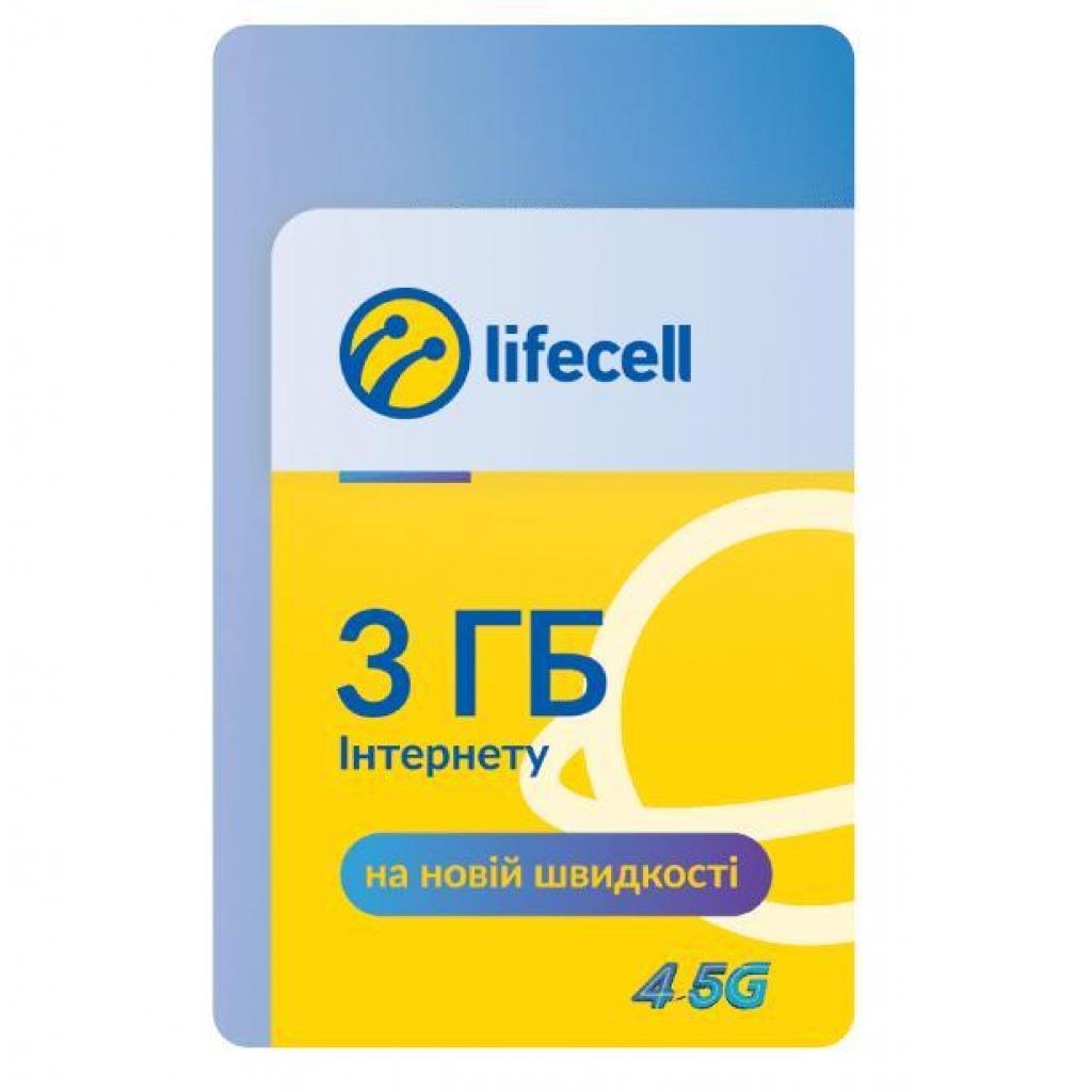 Картка поповнення рахунку lifecell 3Gb Інтернет M (4820158950882)