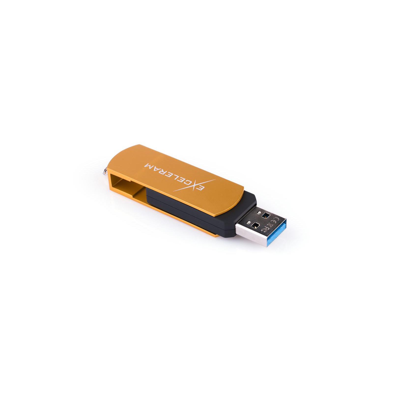 USB флеш накопитель eXceleram 128GB P2 Series Gold/Black USB 3.1 Gen 1 (EXP2U3GOB128) изображение 5