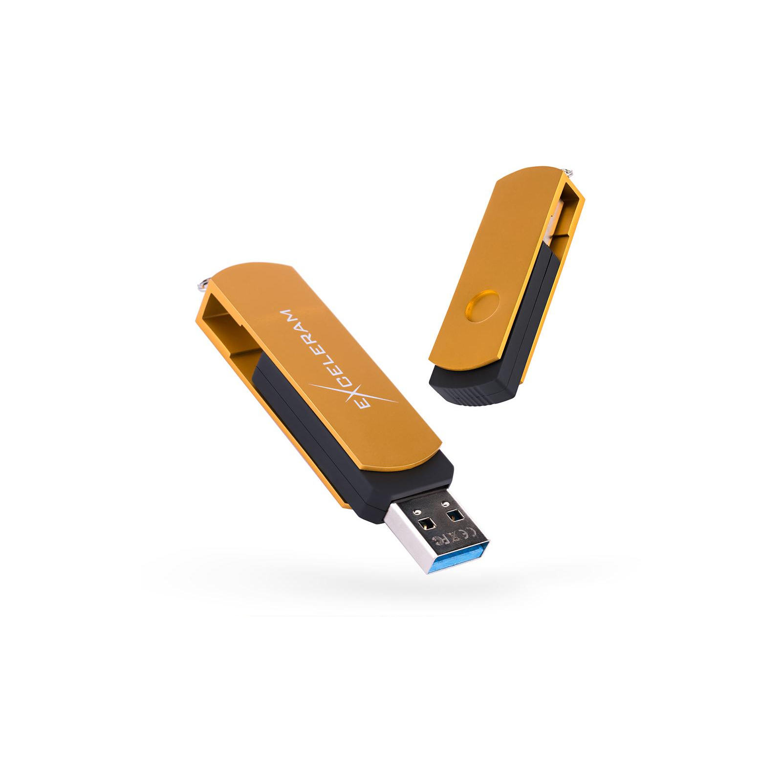 USB флеш накопичувач eXceleram 128GB P2 Series Gold/Black USB 3.1 Gen 1 (EXP2U3GOB128)