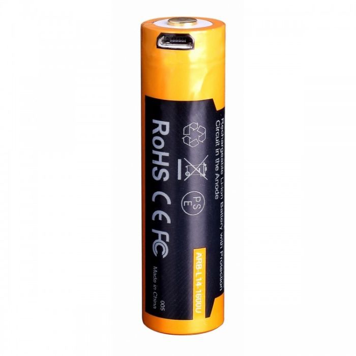 Аккумулятор Fenix 14500 micro usb зарядка (ARB-L14-1600U) изображение 4