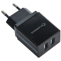 Зарядное устройство Florence 2USB 2A + Type-C cable black (FL-1021-KT) изображение 2