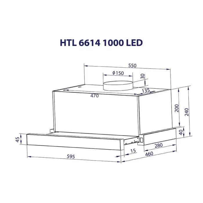 Витяжка кухонна Minola HTL 6614 BL 1000 LED (HTL6614BL1000LED) зображення 12