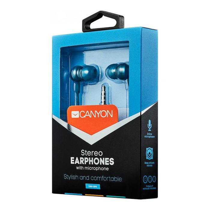 Навушники Canyon CNS-CEP3BG Turquoise (CNS-CEP3BG) зображення 5