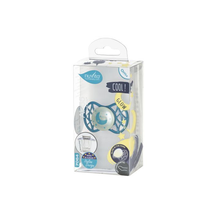 Пустушка Nuvita Air55 Cool 0m+ ортодонтична (світиться в темряві) (NV7064GSA) зображення 3
