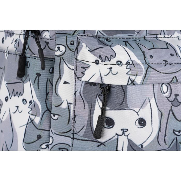 Рюкзак для ноутбука 2E 13" TeensPack Cats, grey (2E-BPT6114GC) зображення 7