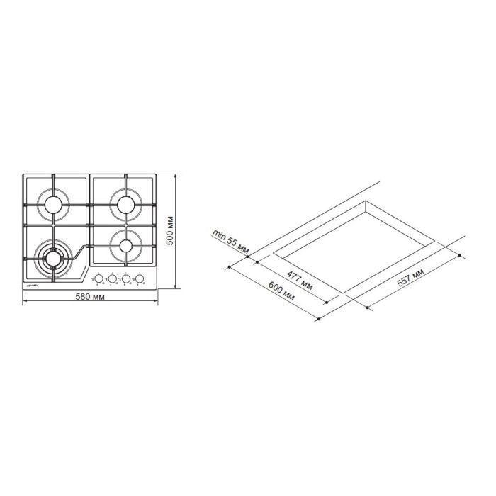 Варочна поверхня Pyramida PFG 641 BL (PFG641BL) зображення 11