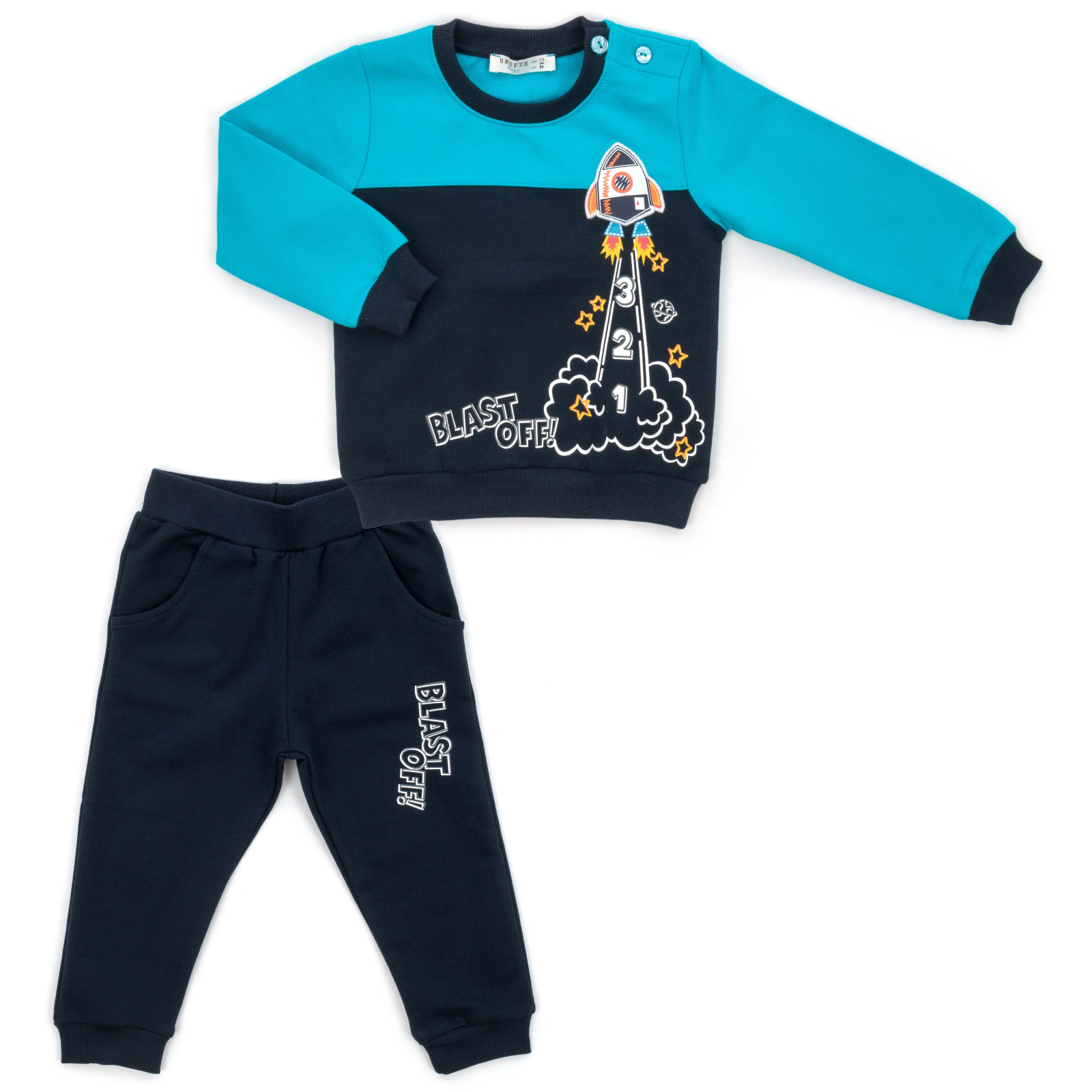 Набір дитячого одягу Breeze з ракетою (13284-98B-blue)