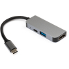 Концентратор Vinga Type-C to 4K HDMI+USB3.0+PD aluminium (VCPHTC3AL) зображення 2