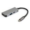 Концентратор Vinga Type-C to 4K HDMI+USB3.0+PD aluminium (VCPHTC3AL)
