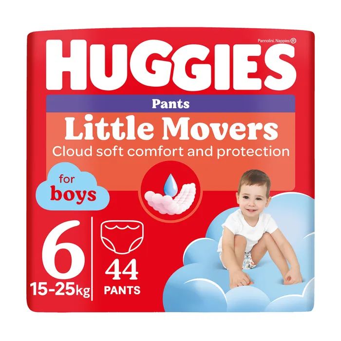 Підгузки Huggies Little Movers Pants 6 (15-25 кг) для хлопчиків 88 шт (5029054568200)