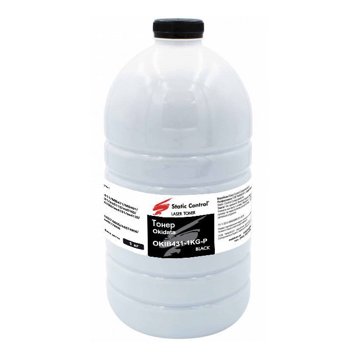 Тонер Oki B431 1кг, фасовка Static Control (OKIB431-1KG-P)