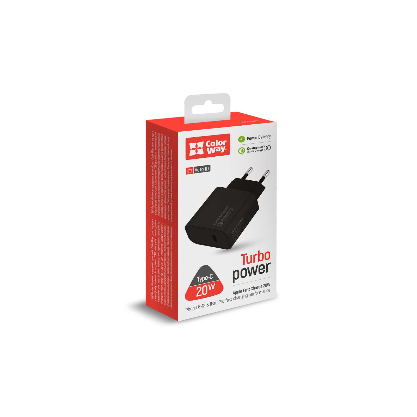 Зарядний пристрій ColorWay Power Delivery Port USB Type-C (20W) V2 black (CW-CHS026PD-BK) зображення 7
