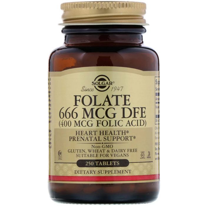 Витамин Solgar Фолиевая Кислота (В9), Folic Acid, 400 мкг, 250 таблеток (SOL-01081)